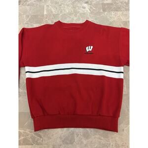 Vintage Dehen Wiconsin University Badgers Mens Medium Sweater Red Logo